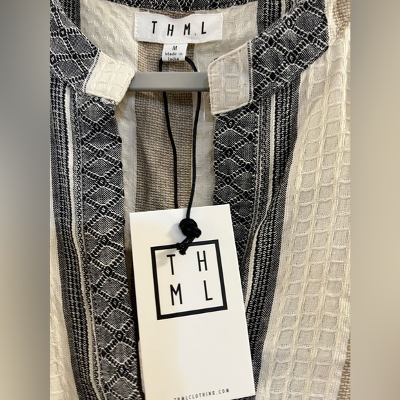 THML Beige and Gray Striped Top - Picture 7 of 11
